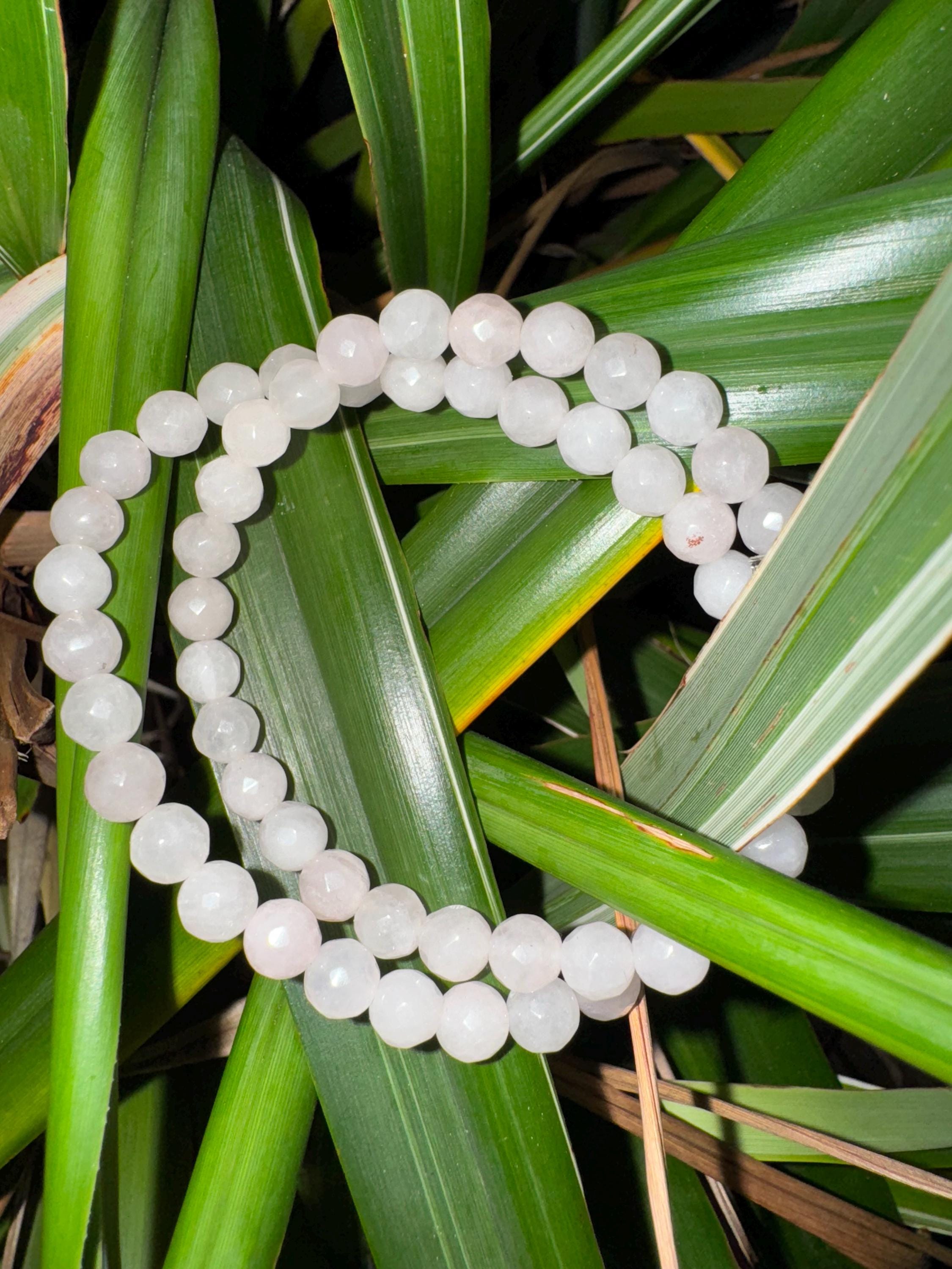 Faceted Rose quartz bracelet (6mm) small