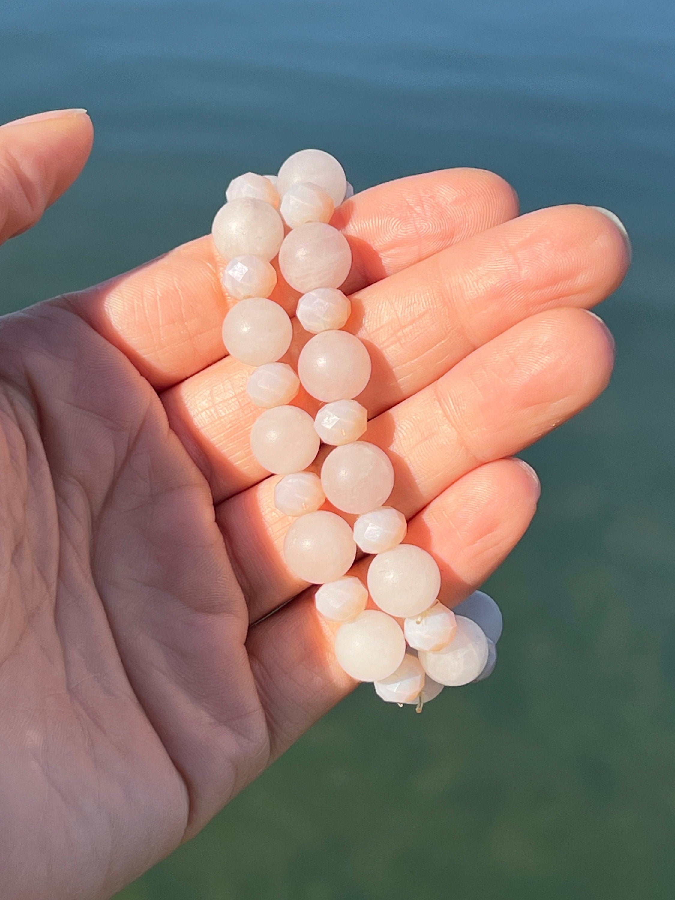 Raw Rose quartz bracelet