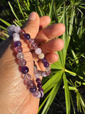 Amethyst, Super 7 and Lavender quartz bracelet. Small (6mm beads)