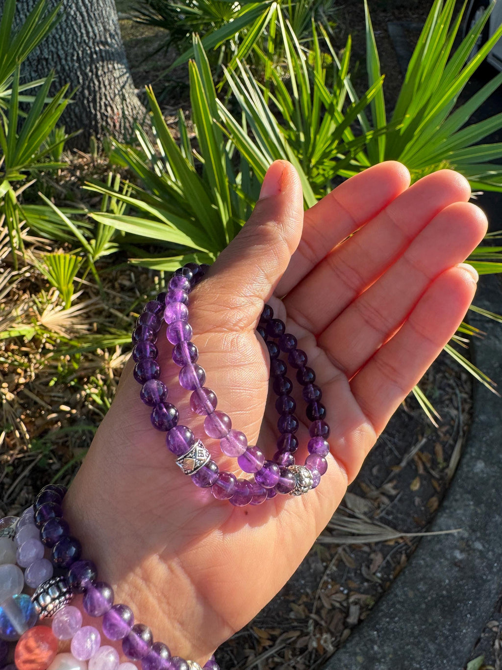Amethyst bracelet. Small (6mm beads)