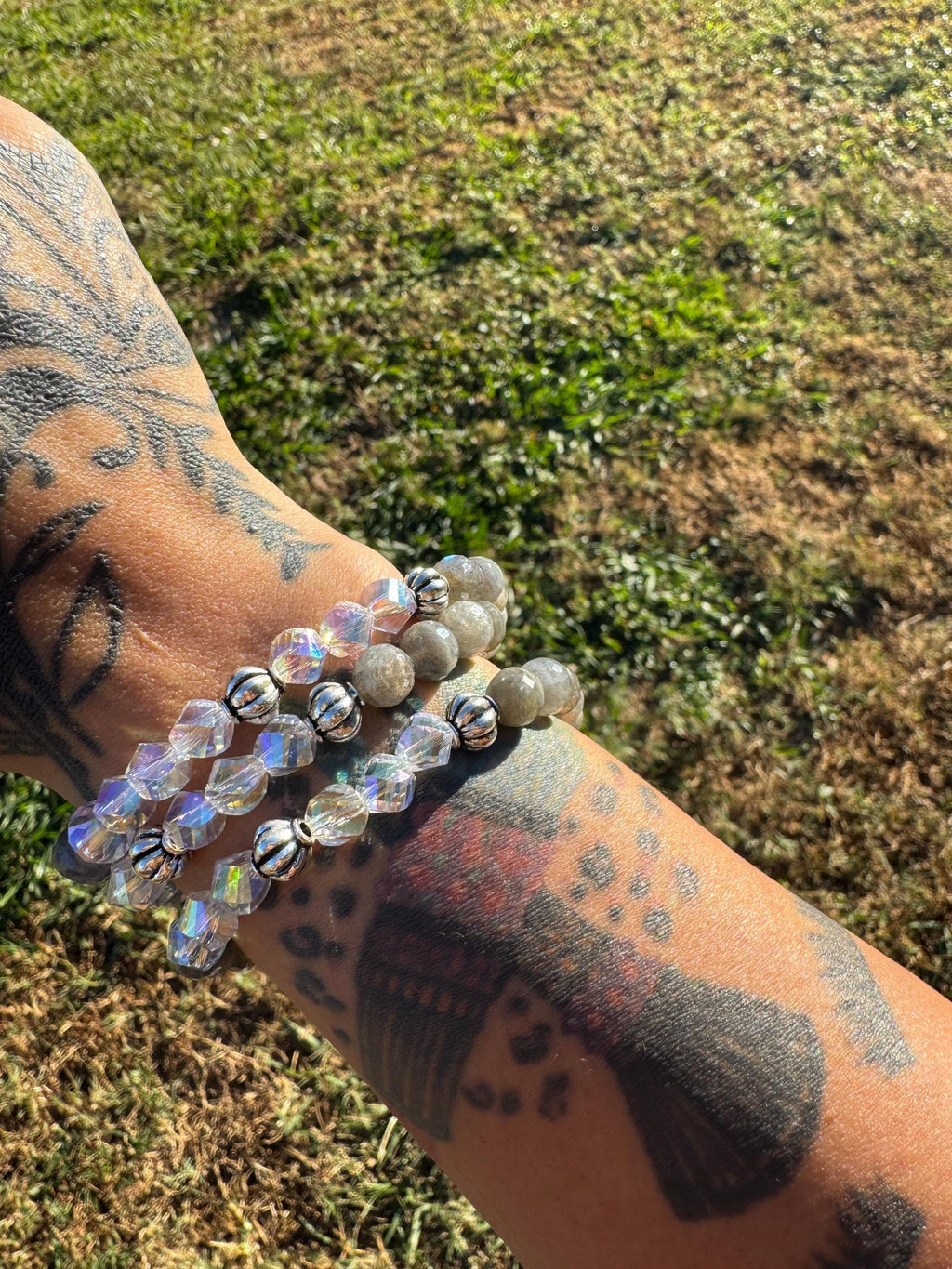 Faceted Labradorite bracelet, medium